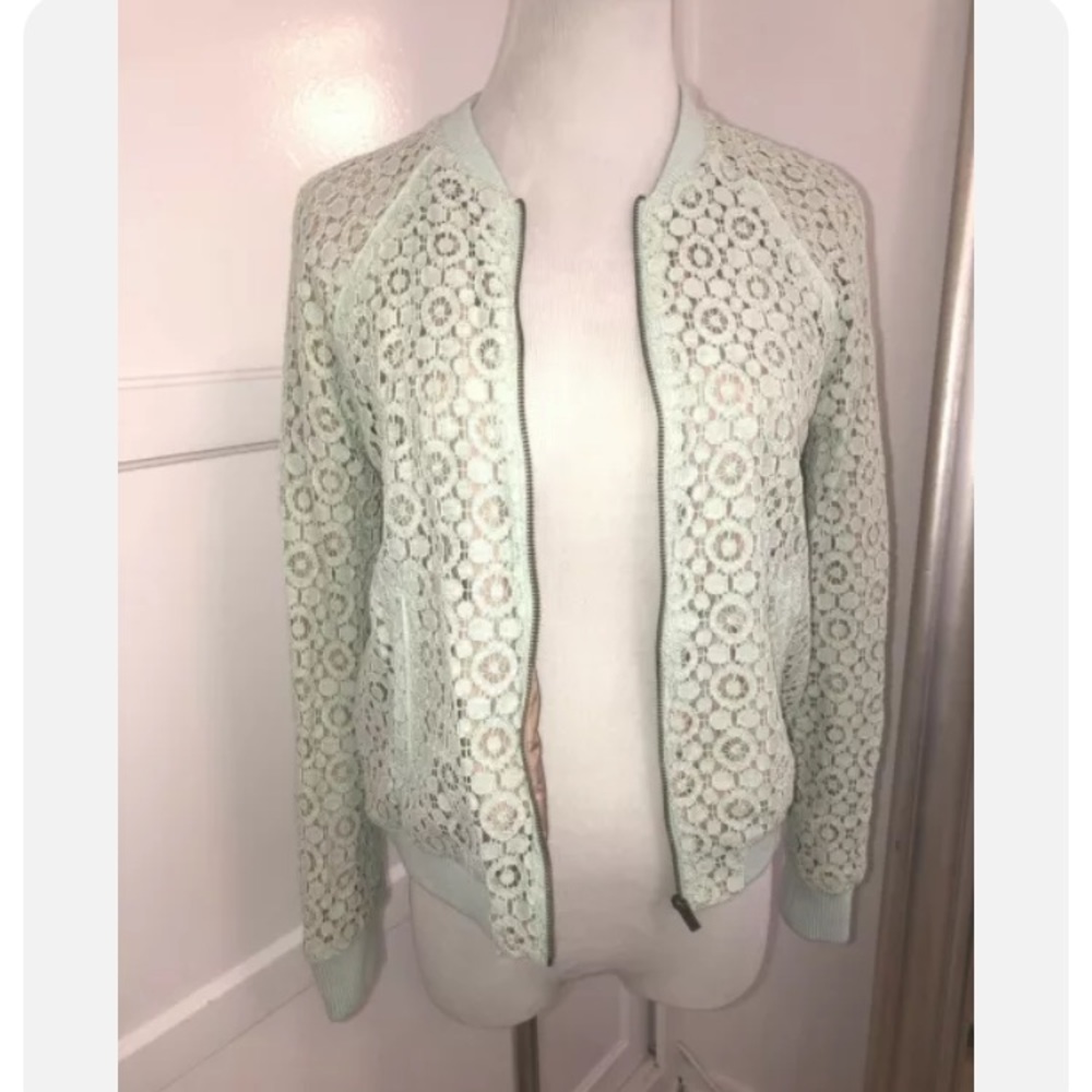 victoria beckham for target mint green jacket size XL